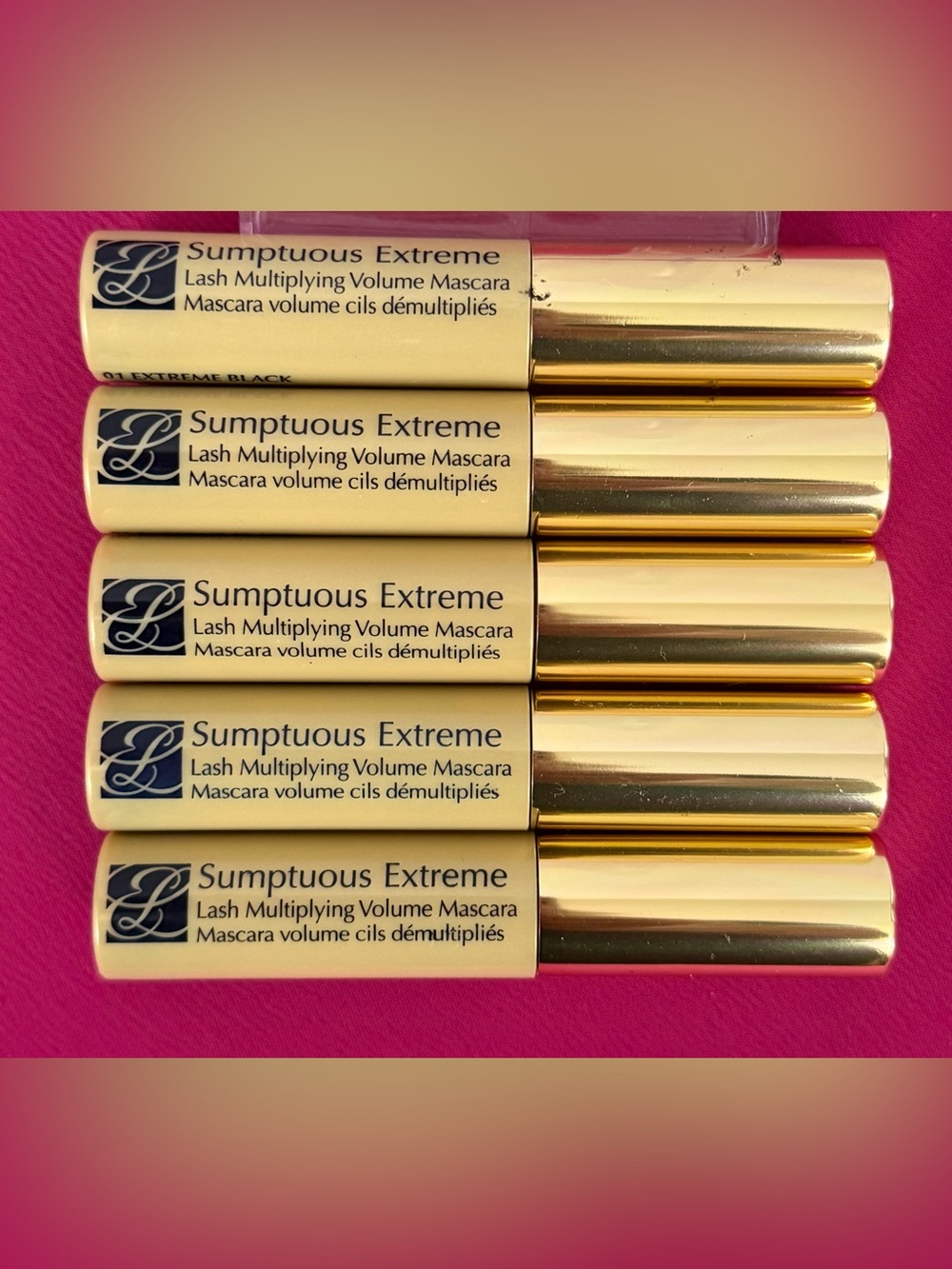 Estee Lauder Sumptuous Extreme Mascara - Extreme Black Travel Size x5  New!!